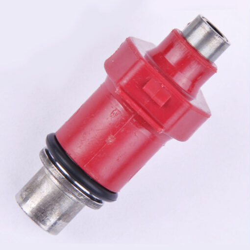 red motorcycle fuel injector