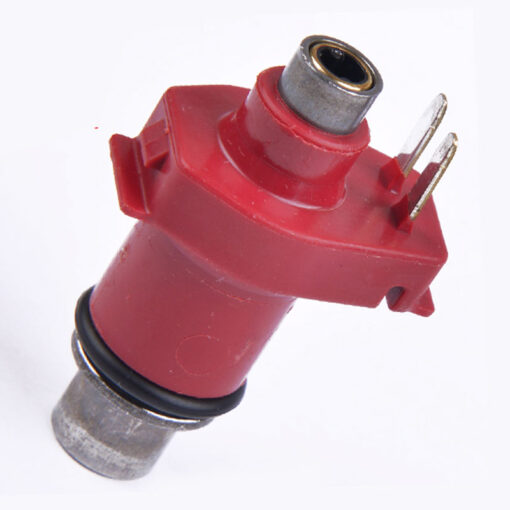 red motorcycle fuel injector